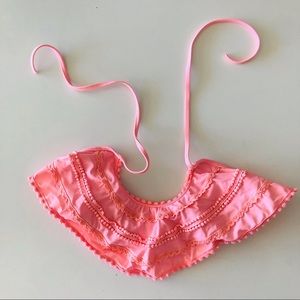 Victoria’s Secret Flounce Pompom Bikini Top sz S